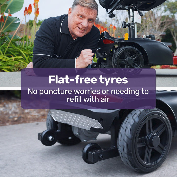 Freelite+ Mid-Sized Foldable Electric Mobility Scooter Lithium Battery Long Range And Easy Charging Red