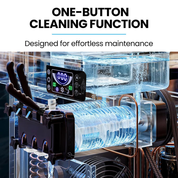 Benchtop Soft Serve Ice Cream Machine 3 Flavours 2+Twist Frozen Yoghurt Acai Maker Twin Cylinder Counter Top Design 15A Plug