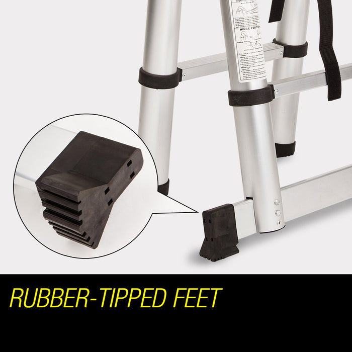 3.8M Multipurpose Telescopic Folding Ladder Aluminium Alloy Extension