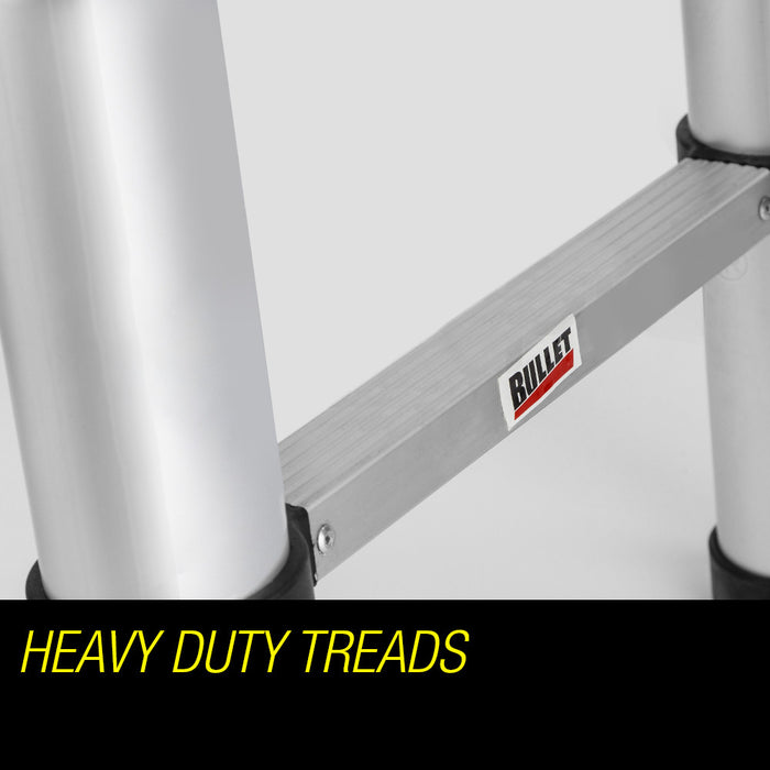 3.8M Telescopic Aluminium Ladder Alloy Extension Extendable Steps Multi Portable