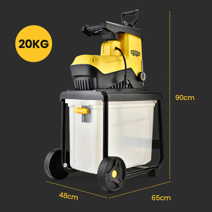 2400W Electric Mulcher Crushing Garden Shredder Chipper