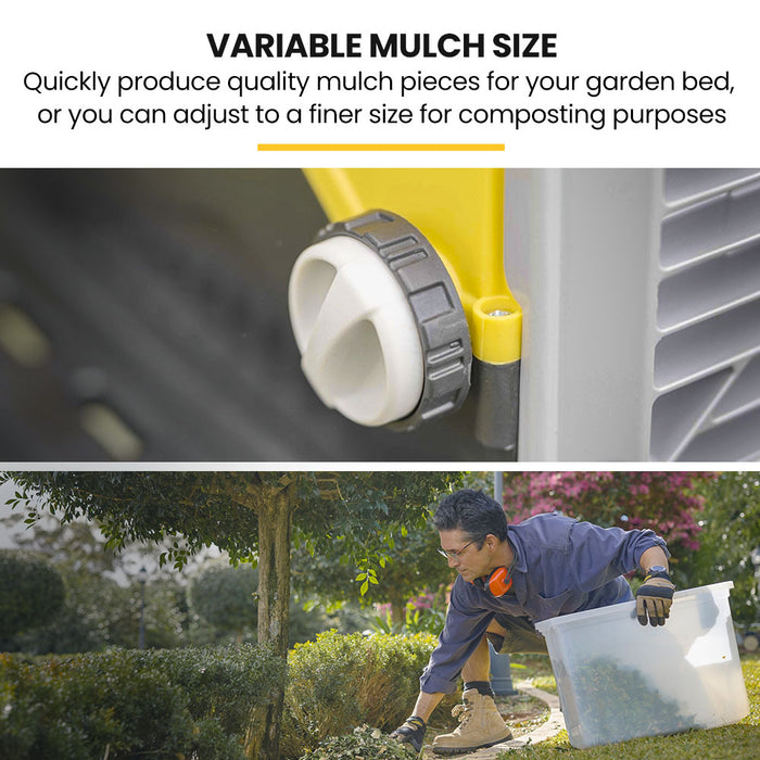 2400W Electric Mulcher Crushing Garden Shredder Chipper