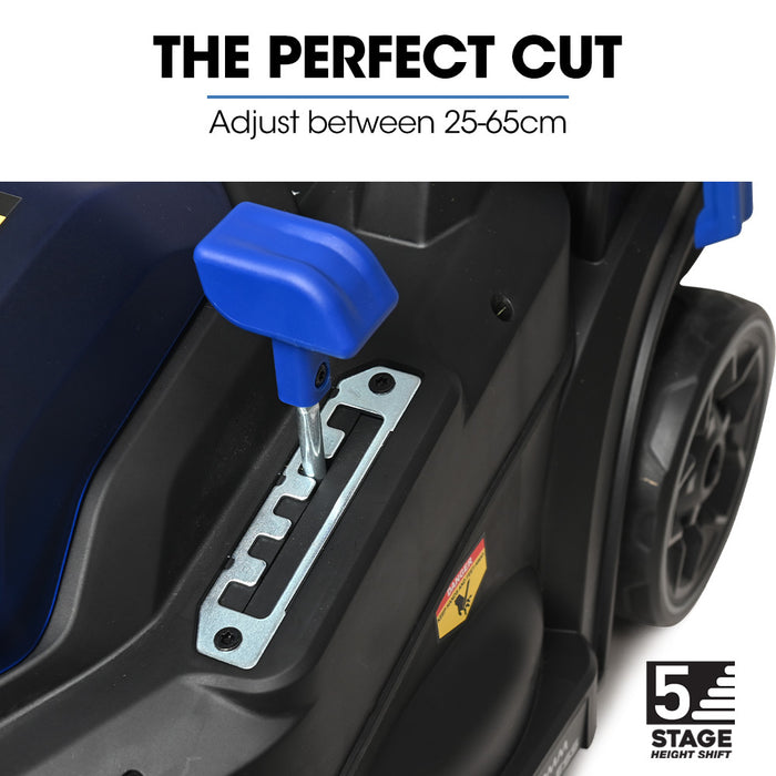 350Cx 20V 13" Cordless Lawn Mower Kit Fast Charger 4Ah Battery 5 Height Brushless Electric 330Mm Cutting Path