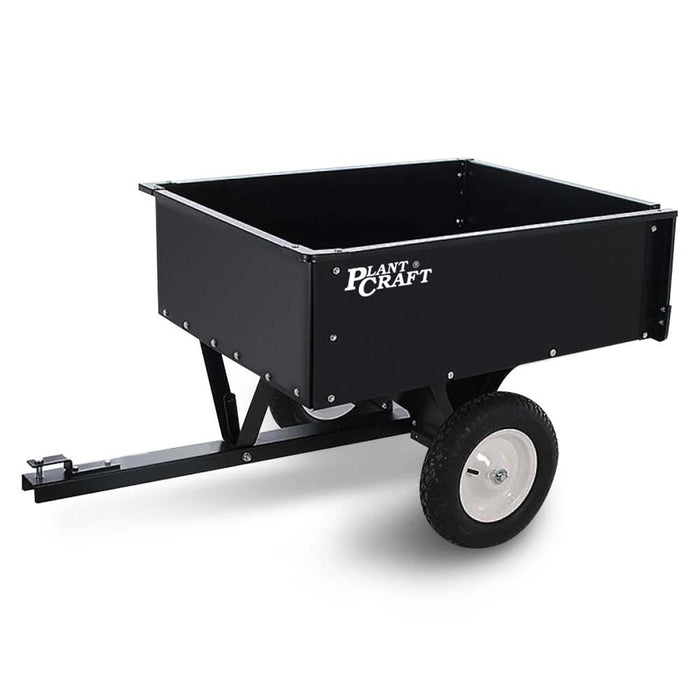 270Kg Capacity Metal Dump Cart Garden Lawn Yard Farm Trolley Tow Behind Ride On Mower
