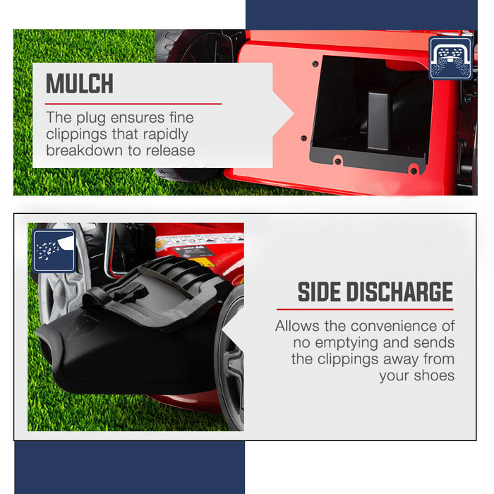 Lawn Mower 18 220Cc Petrol Self-Propelled Push Lawnmower 4-Stroke