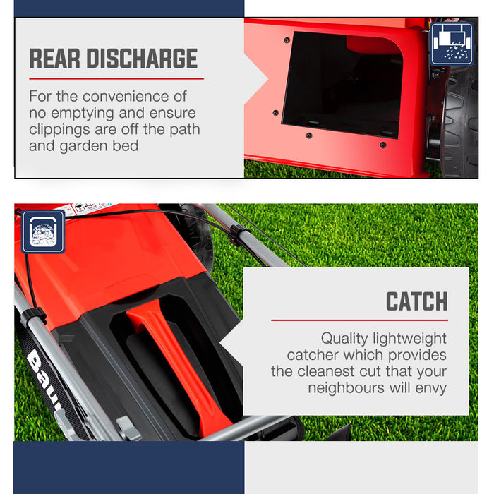 Lawn Mower 18 220Cc Petrol Self-Propelled Push Lawnmower 4-Stroke