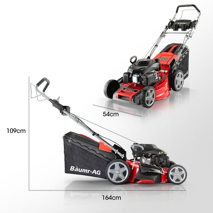 220Cc Lawn Mower 4-Stroke 20 Inch Petrol Lawnmower 4-In-1 Self-Propelled Push