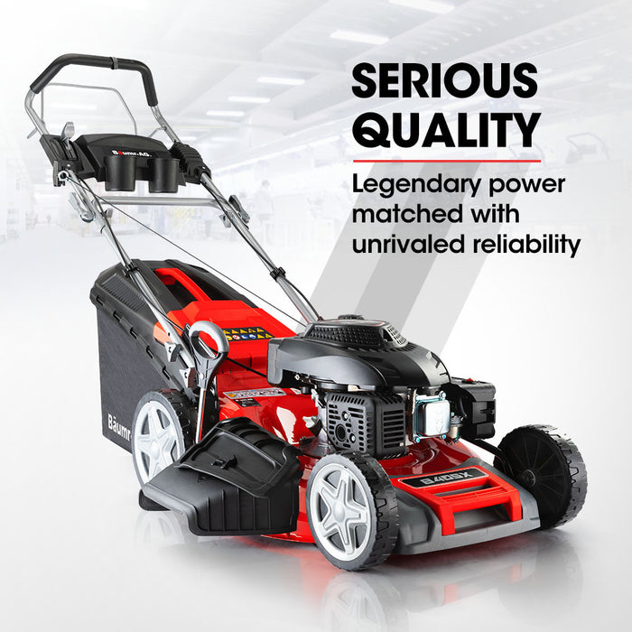 220Cc Lawn Mower 4-Stroke 20 Inch Petrol Lawnmower 4-In-1 Self-Propelled Push