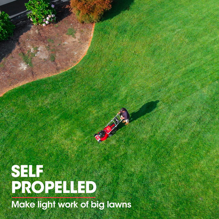 220Cc Lawn Mower 4-Stroke 20 Inch Petrol Lawnmower 4-In-1 Self-Propelled Push