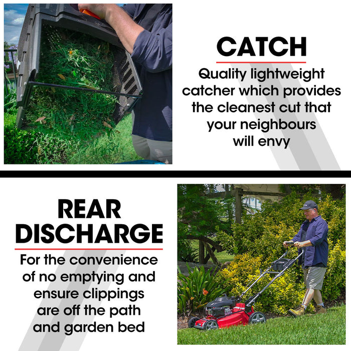 220Cc Lawn Mower 4-Stroke 20 Inch Petrol Lawnmower 4-In-1 Self-Propelled Push