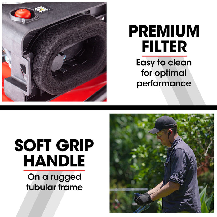 220Cc Lawn Mower 4-Stroke 20 Inch Petrol Lawnmower 4-In-1 Self-Propelled Push