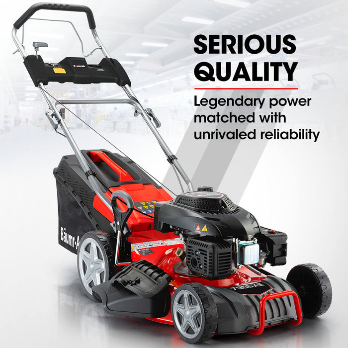 18" 224Cc Electric Start Self Propelled Lawn Mower 7 Height Steel Deck 6Hp 4-Stroke Petrol Lawnmower - 790Sxe