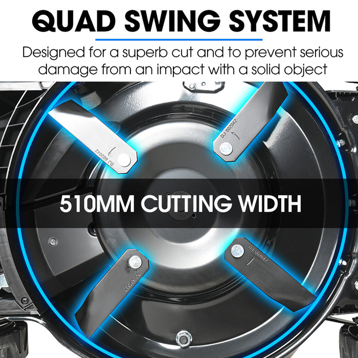 20" 200Cc Self-Propelled Lawn Mower 7 Height Steel Deck Deck Wash Port Ohv 4-Stroke Petrol - Vs900