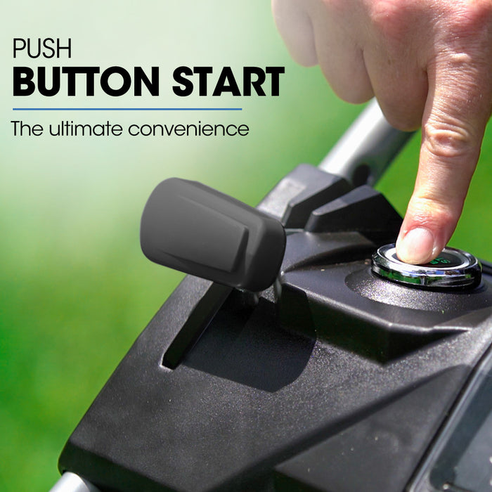 22" 224Cc Self-Propelled Lawn Mower Electric Start 7 Height Steel Deck Deck Wash Port Ohv 4-Stroke Petrol - Vs1000