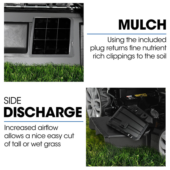 22" 224Cc Self-Propelled Lawn Mower Electric Start 7 Height Steel Deck Deck Wash Port Ohv 4-Stroke Petrol - Vs1000