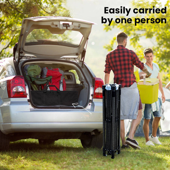 3.6X2.2M Ultra Compact Folding Gazebo Carry Bag Portable Outdoor Popup Marquee For Camping Beach Black