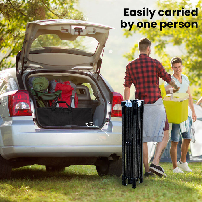 3.6X2.2M Ultra Compact Folding Gazebo Walls Carry Bag Portable Outdoor Popup Marquee For Camping Beach Navy Blue