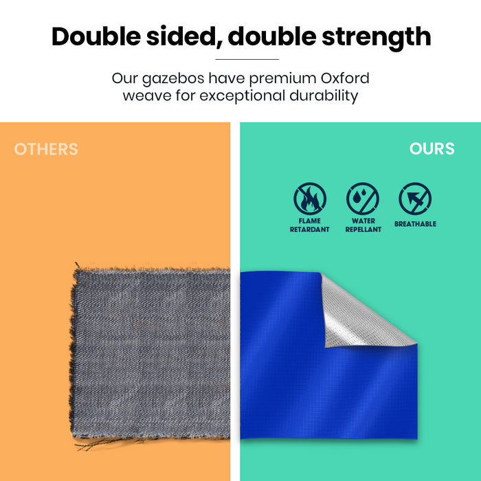 3X3M Ultra Compact Folding Gazebo Carry Bag Portable Outdoor Popup Marquee For Camping Beach Navy Blue