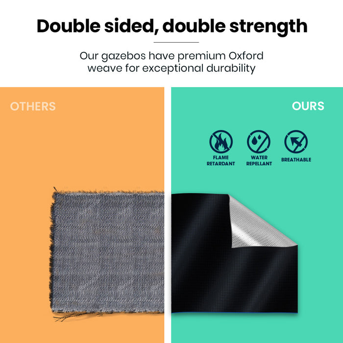 3X3M Ultra Compact Folding Gazebo Carry Bag Portable Outdoor Popup Marquee For Camping Beach Black