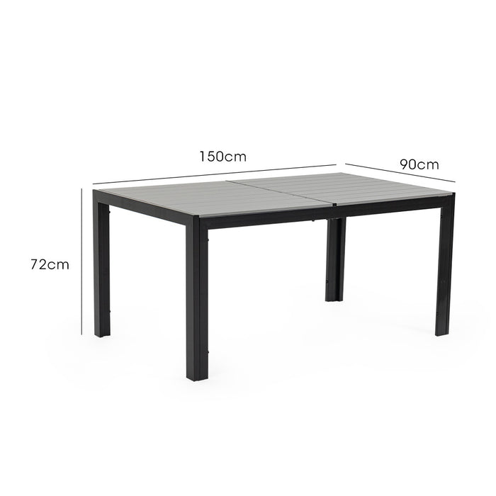 150X90Cm Outdoor Dining Table Rectangular Furniture For Outside