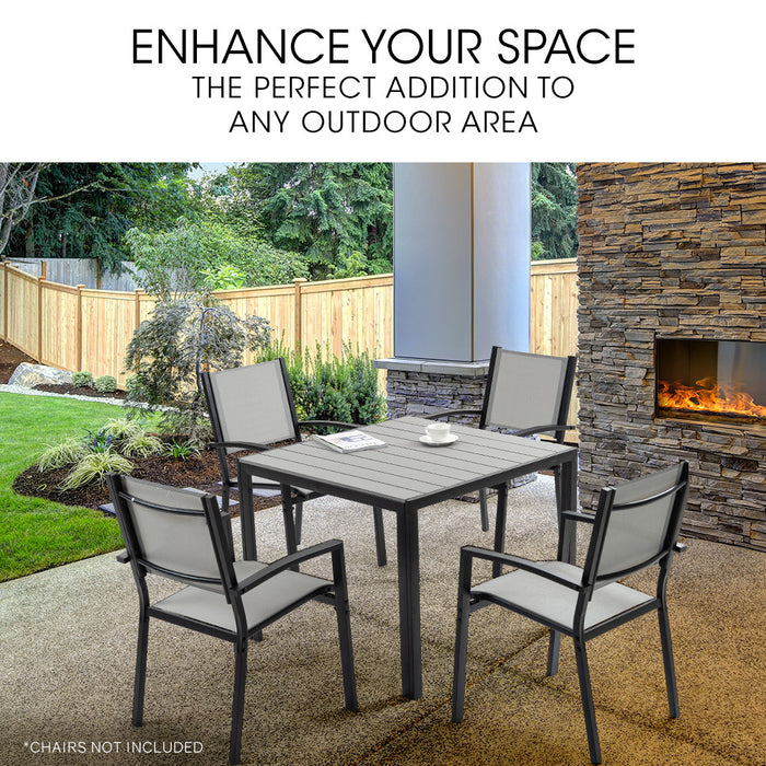 90 X 90Cm Outdoor Dining Table Square Furniture For Outside