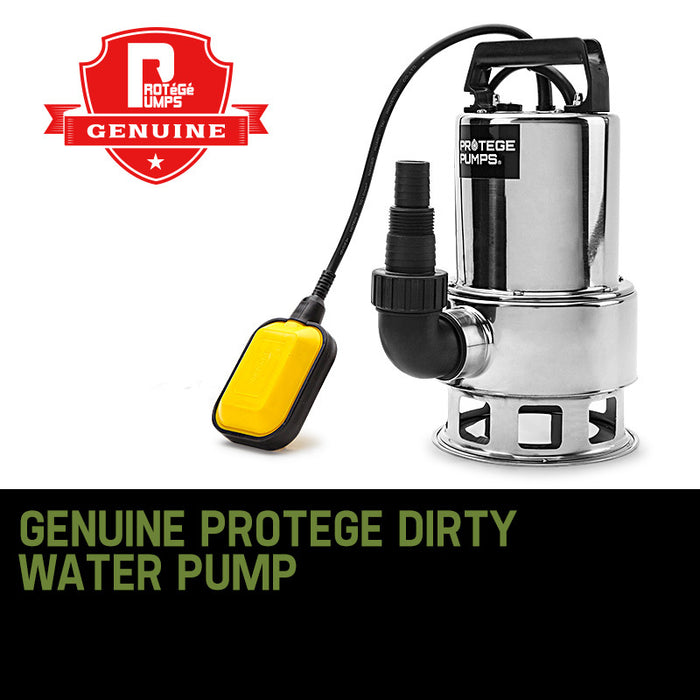 1500W Submersible Dirty Water Pump Bore Tank Well Steel Automatic Clean