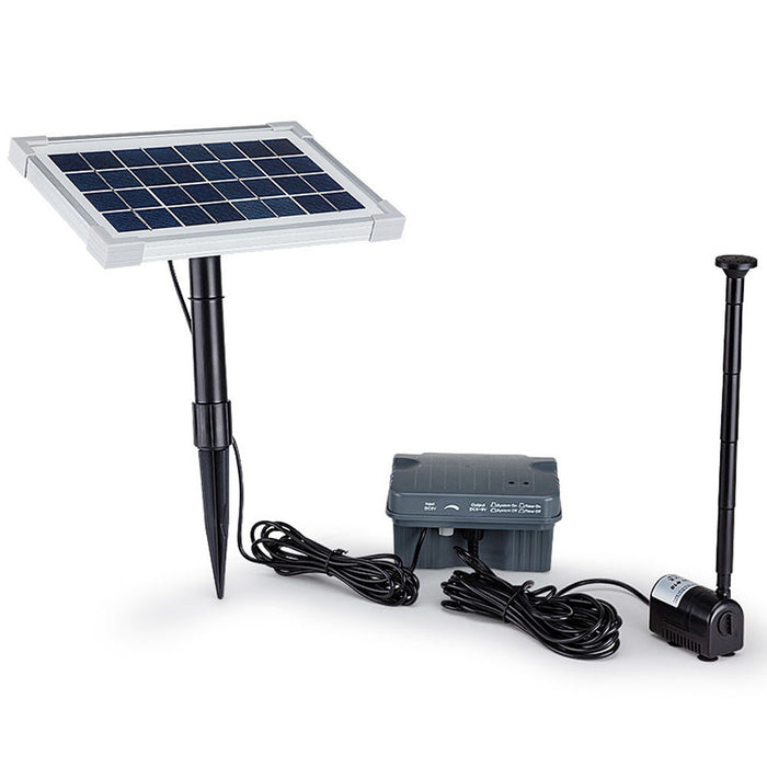 25W Solar Powered Fountain Submersible Water Pump With Battery Pond Kit Garden