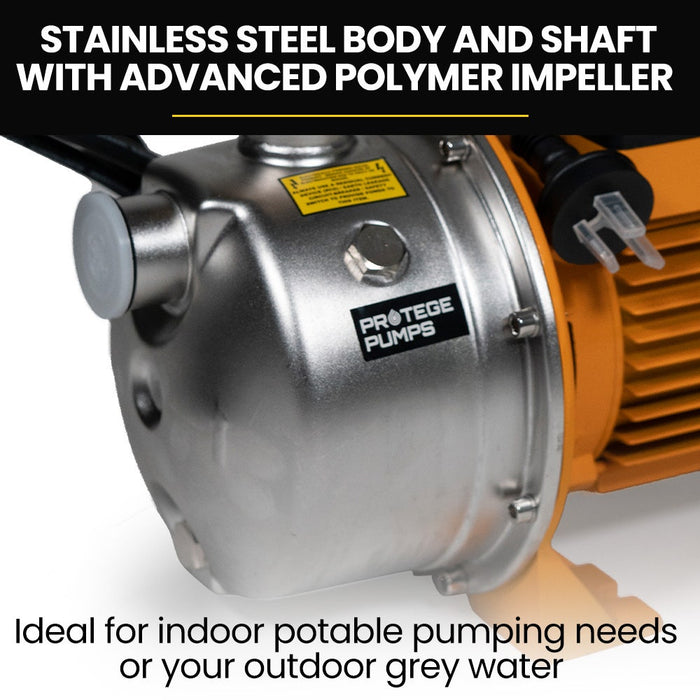 2350W Automatic High Pressure Water Jet Pump With Auto Digital Controller For Rainwater Tank Grey Water Irrigation