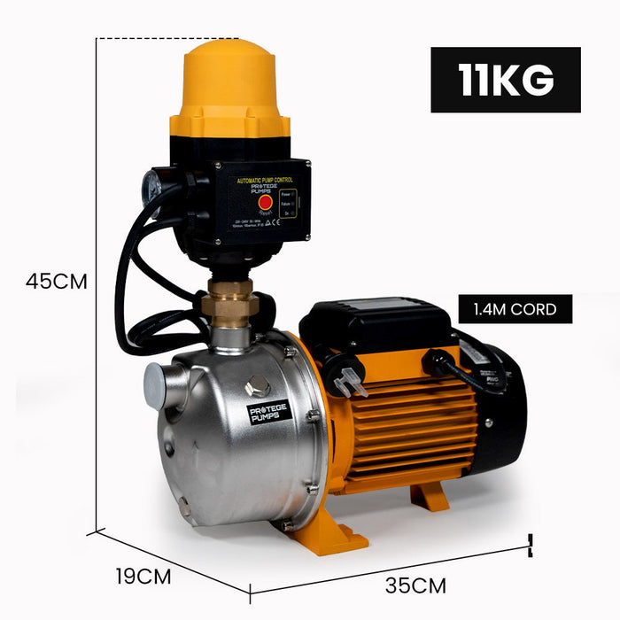 2350W Automatic High Pressure Water Jet Pump With Auto Digital Controller For Rainwater Tank Grey Water Irrigation