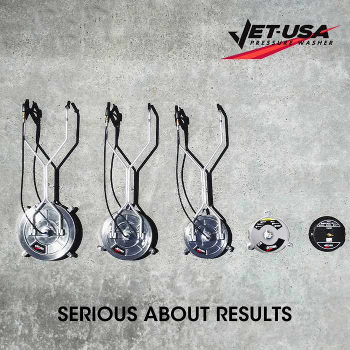 15" Stainless Steel Pressure Washer Surface Cleaner 1 / 4" Fitting For Concrete Driveway Patio Floor