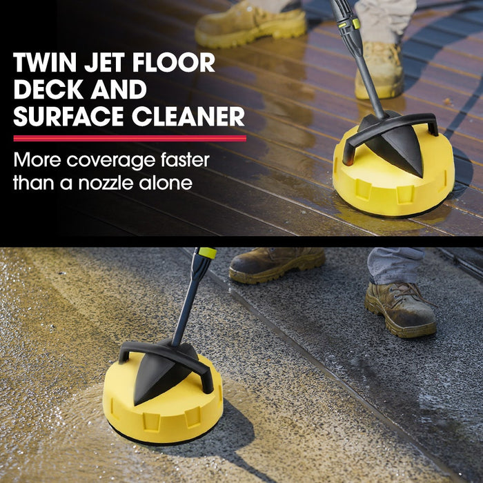 Rx550 Electric High Pressure Washer 3500Psi Ultimate Pack 5 Nozzles Spin & Wheel Brush Deck Cleaner Turbo Head Angled Lance 30M Hose Reach