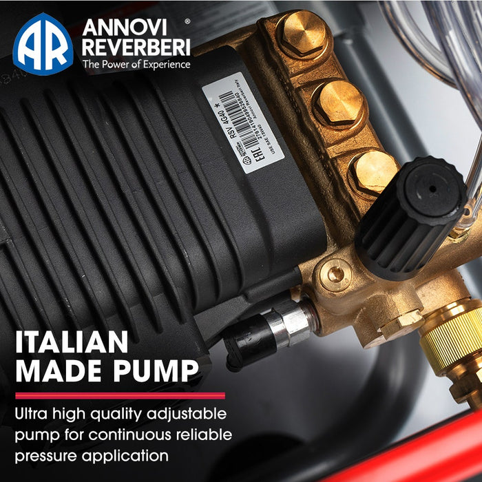 5000Psi Commercial Petrol Powered High Pressure Washer 15Hp 420Cc Italian Made Adjustable Ar Pump 20M Hose - Tx870