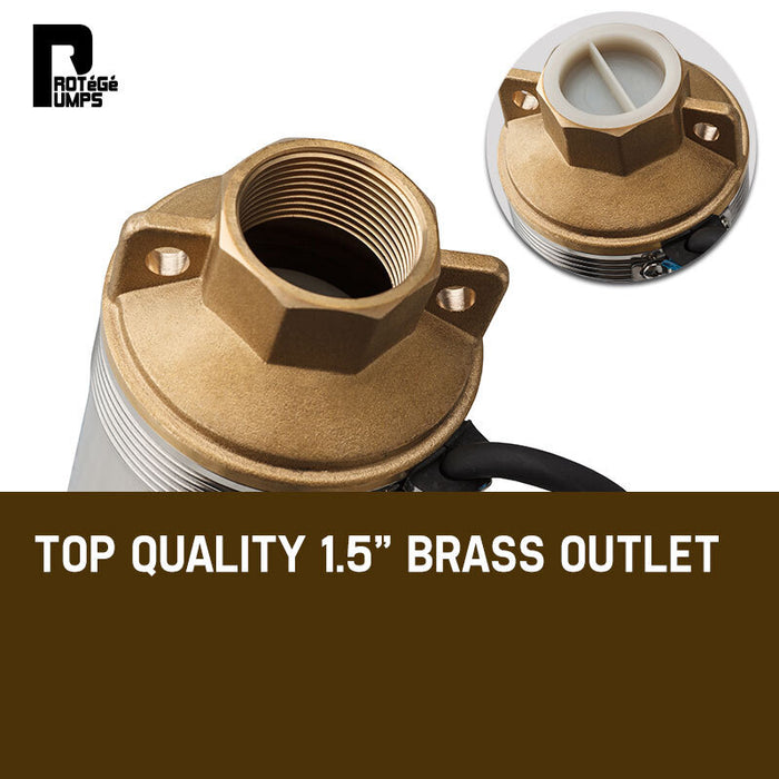 1.5Hp Submersible Bore Water Pump Deep Well Irrigation Stainless Steel