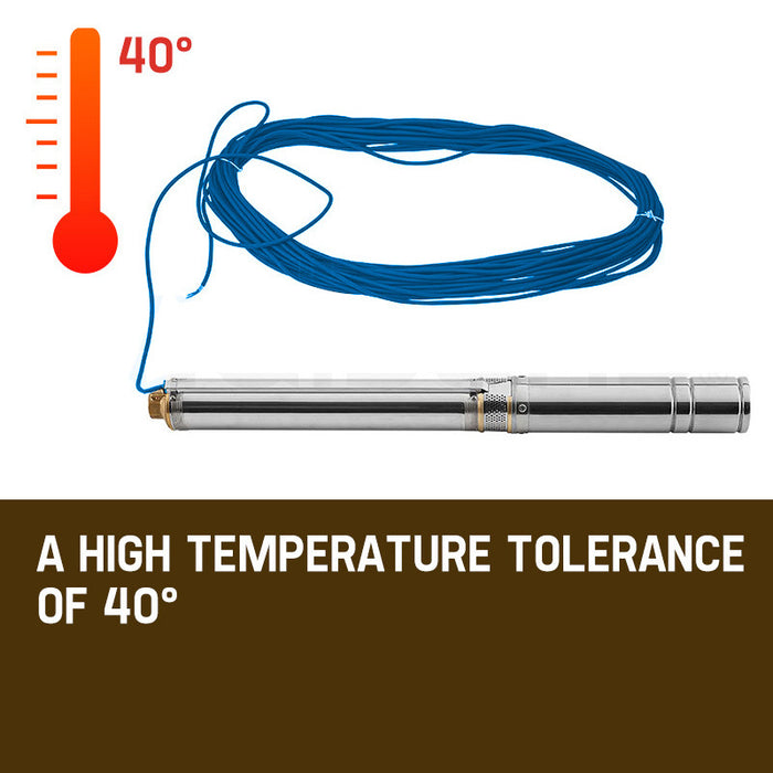 1.5Hp Submersible Bore Water Pump Deep Well Irrigation Stainless Steel