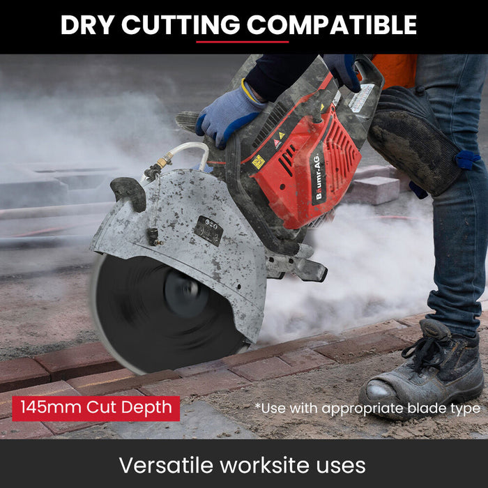 400Mm Professional Concrete Demolition Saw 94Cc 2-Stroke Wet And Dry Demo Cutting 16 Inch Diamond Blade Anti-Vibration System