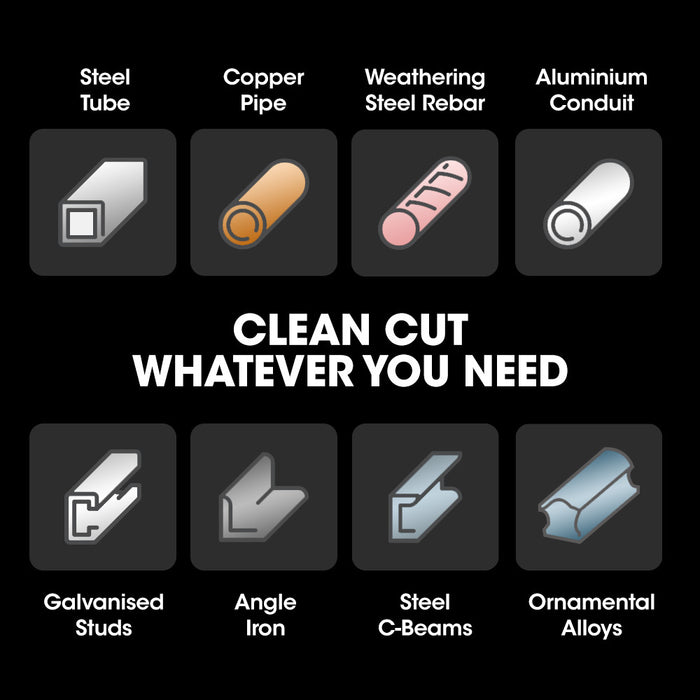 2400W 355Mm 14" Metal Cut Off Cold Saw Premium Low Spark Ceramic Alloy Tooth Blade Measurement Scale Soft Start 45 Degree Mitre Chop Cutting