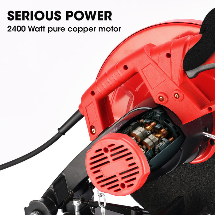 2400W 355Mm 14" Metal Cut Off Cold Saw Soft Start 45 Degree Mitre Chop