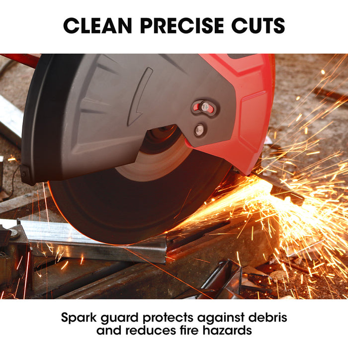 2400W 355Mm 14" Metal Cut Off Cold Saw Soft Start 45 Degree Mitre Chop