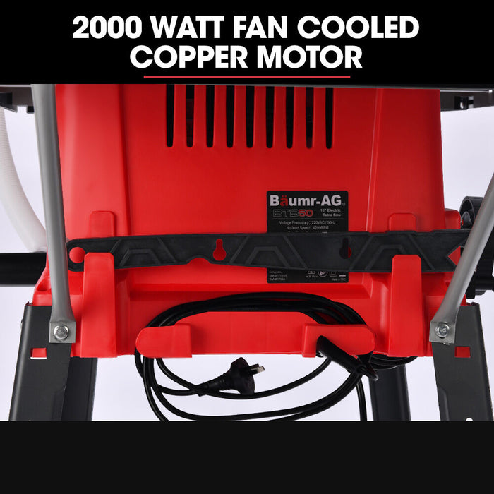 2000W 255Mm 10" Compound Table Saw With Stand Expandable Worktop Vacuum Port 45 Degree Bevel + / - 45 Degree Mitre Anti-Tip