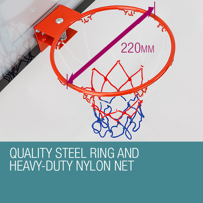 Indoor Mini Basketball Hoop Ring Backboard Kit Door Mounted Mount Kid Set