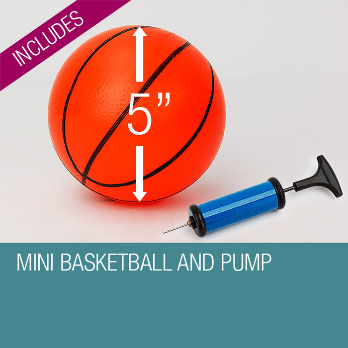 Indoor Mini Basketball Hoop Ring Backboard Kit Door Mounted Mount Kid Set