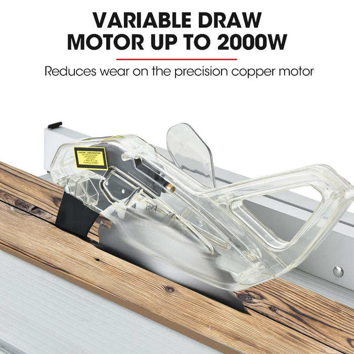 2000W 254Mm Corded Table Saw With Stand Extendable Laser Guide