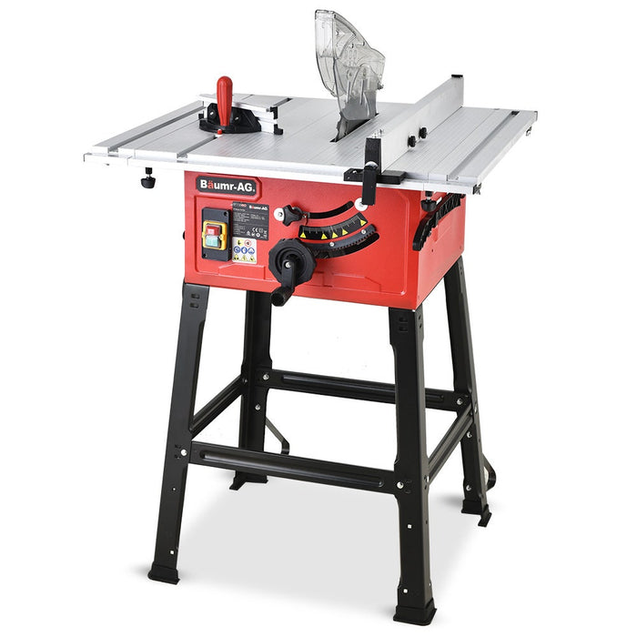 2000W 254Mm Corded Table Saw With Stand Extendable Laser Guide