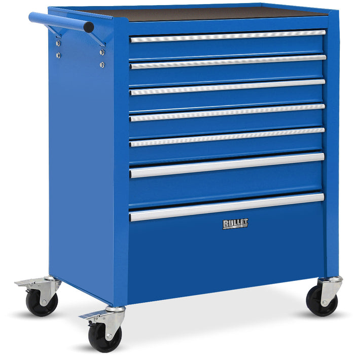 Pro 7 Drawer Tool Box Cabinet Trolley Storage Toolbox Garage Organiser Set Blue
