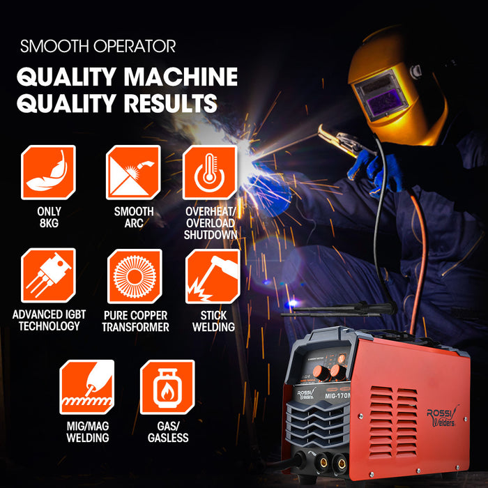 170Amp Mig Arc Stick Welder With Carry Case & Accessories 15A Plug