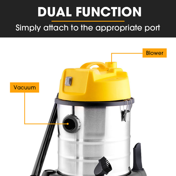 20L 1400W Wet And Dry Vacuum Cleaner With Blower For Car Workshop Carpet