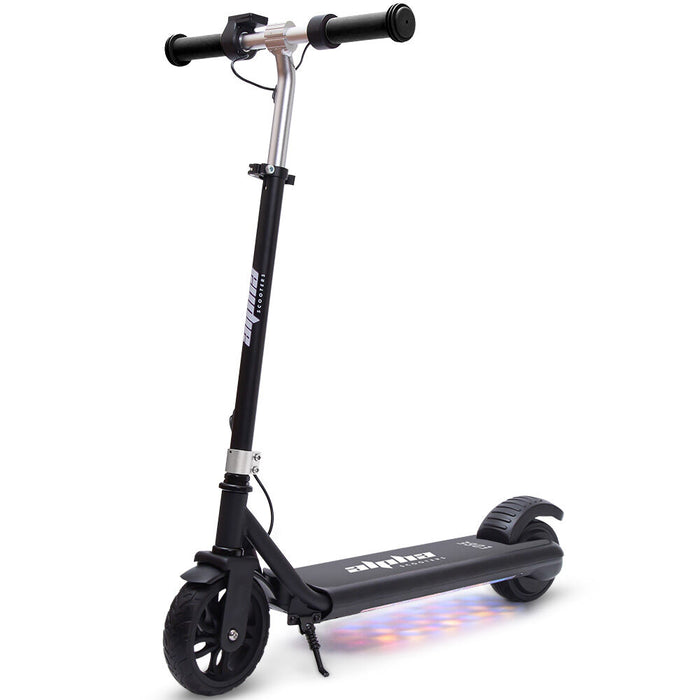 Edge Electric Scooter Kids & Teens Adjustable Handlebars 3 Speed Modes Dual Foot E-Brake Bluetooth Music Led Black