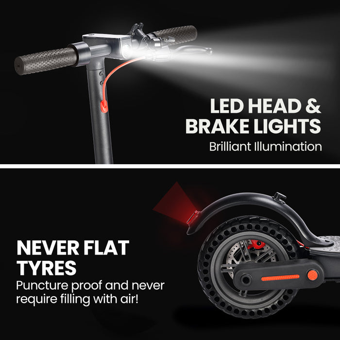 Urban 8 Electric Scooter Suspension 25Km Range 8.5-Inch Wheels Brushless Motor Motorised Commuter Escooter For Adults Black