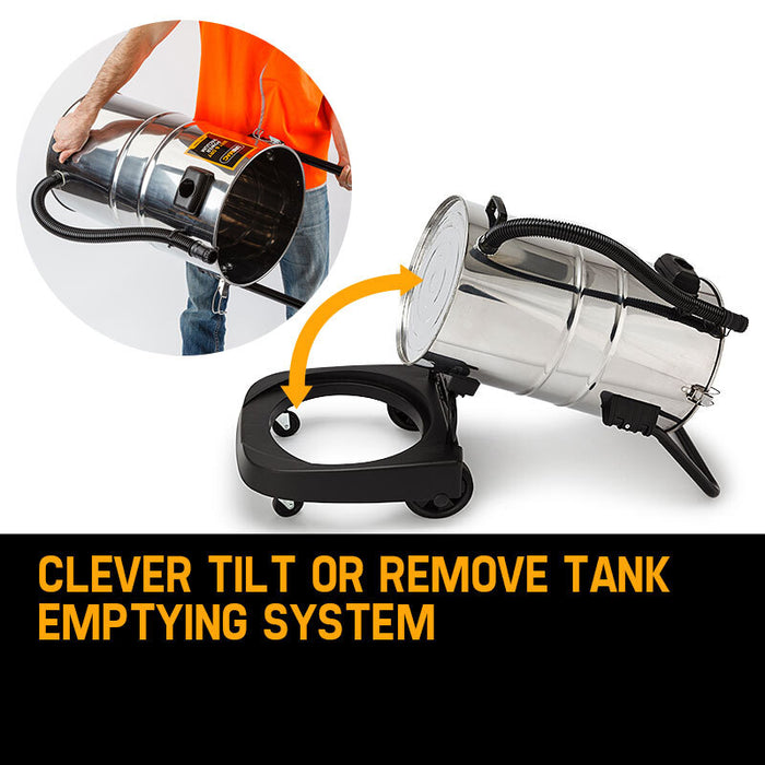 60L Wet And Dry Vacuum Cleaner Bagless Industrial Grade Drywall Vac