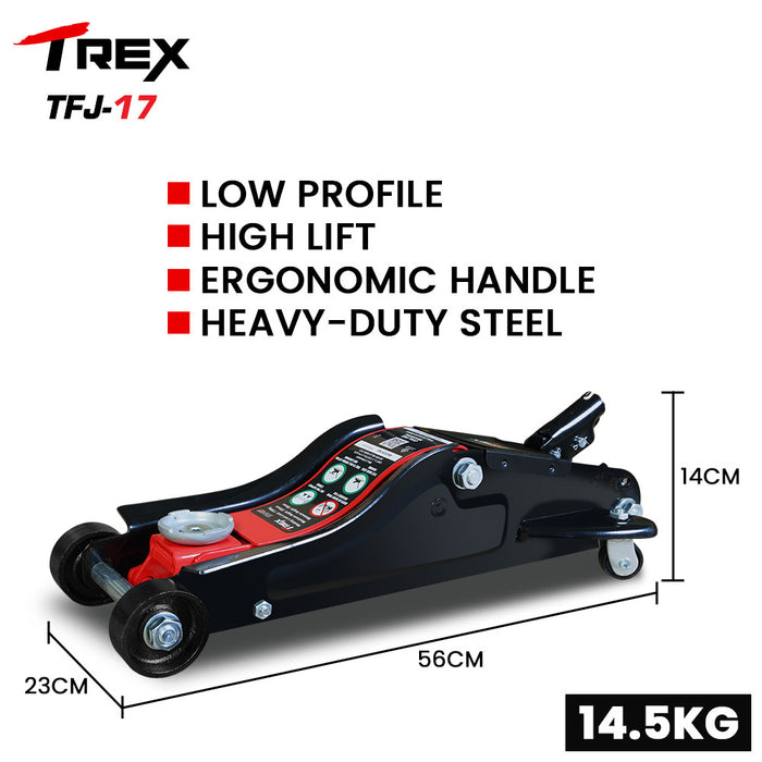 1700Kg Hydraulic Trolley Floor Jack Low Profile Quick Release Handle For Jacking Car